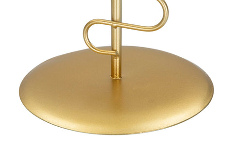 Candelabros de metal dorado Alid 2 piezas líneas sinuosas
