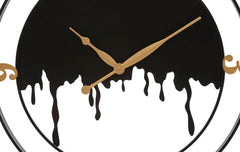 Horloge murale ronde Splash Noir et Blanc
