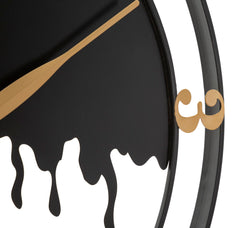 Horloge murale ronde Splash Noir et Blanc