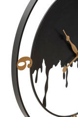Horloge murale ronde Splash Noir et Blanc