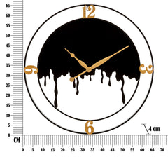Horloge murale ronde Splash Noir et Blanc
