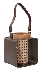LANTERN IRON-RATTAN CM 16X13X20