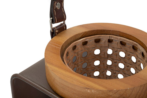 Lanterne métal et bois design 19ème siècle