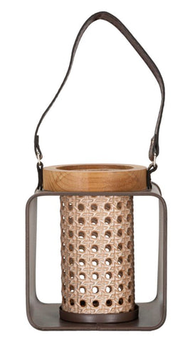 Lanterne métal et bois design 19ème siècle