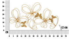 Porte-bougie mural Papillons Métal Doré