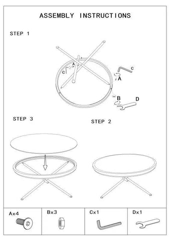 Table basse ronde Cebu Verre et tissage en rotin pieds métal Noir