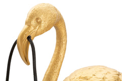 Lampe de table Flamant Rose en résine dorée