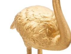 Lampe de table Flamant Rose résine dorée