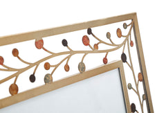 Cadre photo en métal décoré Bixy branches colorées 20x25 cm