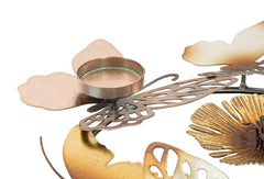 Bougeoir rond multicolore en métal pour 3 bougies