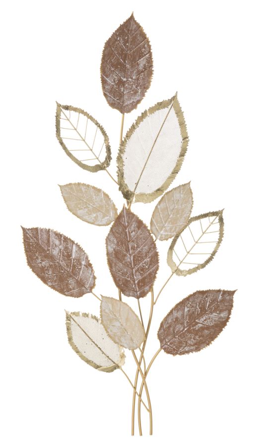 Panneau mural décoratif 3D brindilles et feuilles multicolores