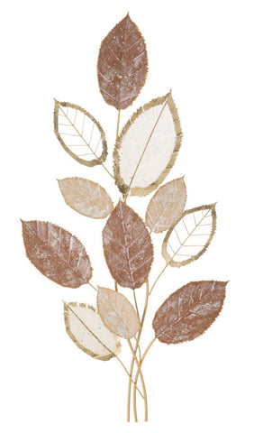 Panneau mural décoratif 3D brindilles et feuilles multicolores
