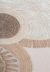 Tableau mural géométrique décoratif en relief tons chauds