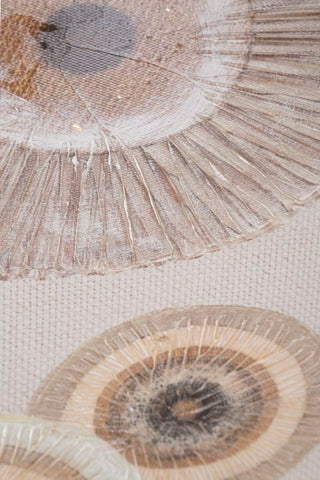 Tableau mural géométrique décoratif en relief tons chauds