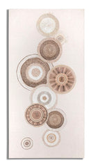 Tableau décoratif géométrique en relief tons chauds