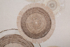Tableau décoratif géométrique en relief tons chauds