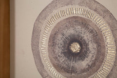 Panneau décoratif Circlly cadre en bois motifs géométriques tons chauds