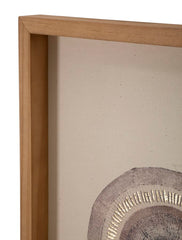 Panneau décoratif Circlly cadre en bois motifs géométriques tons chauds