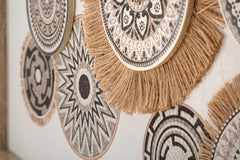 Panneau décoratif Marcy cadre en relief motifs géométriques tons chauds