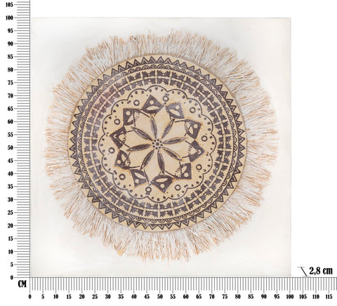 Cuadro de pared Malind Decoraciones geométricas en relieve Tonos cálidos