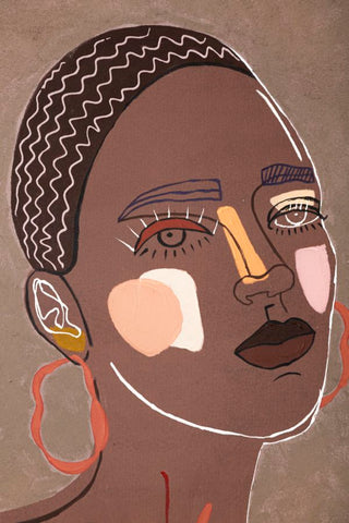 Peinture sur toile multi-ethnique femme cadre