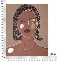 Peinture murale femme tribale cadre