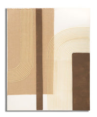 Peinture murale abstraite avec cadre en bois