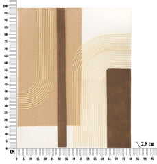 Peinture murale abstraite avec cadre en bois
