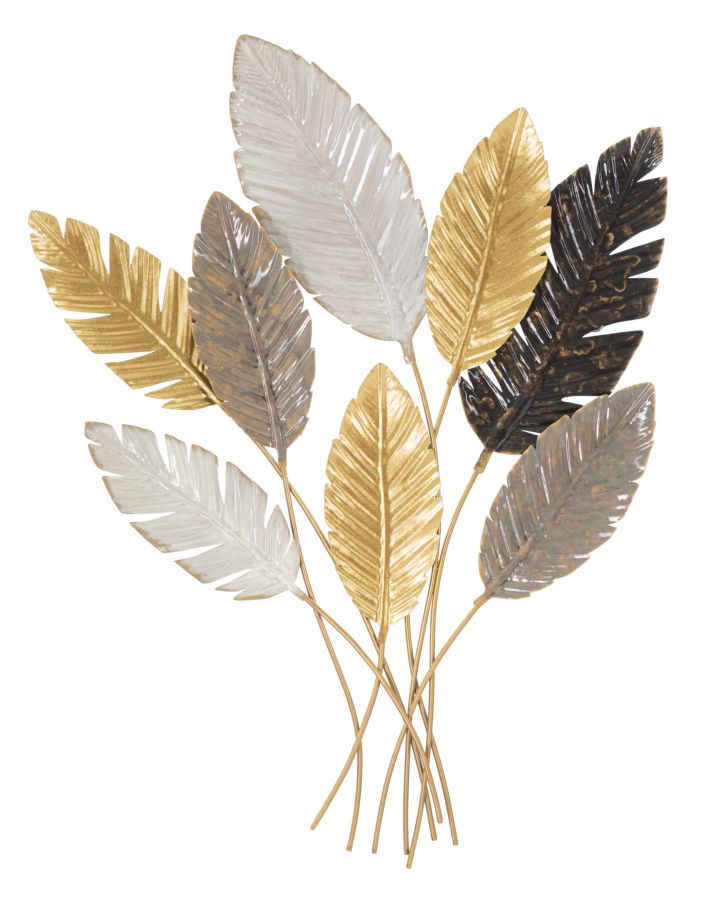 Panneau mural décoratif 3D feuilles multicolores