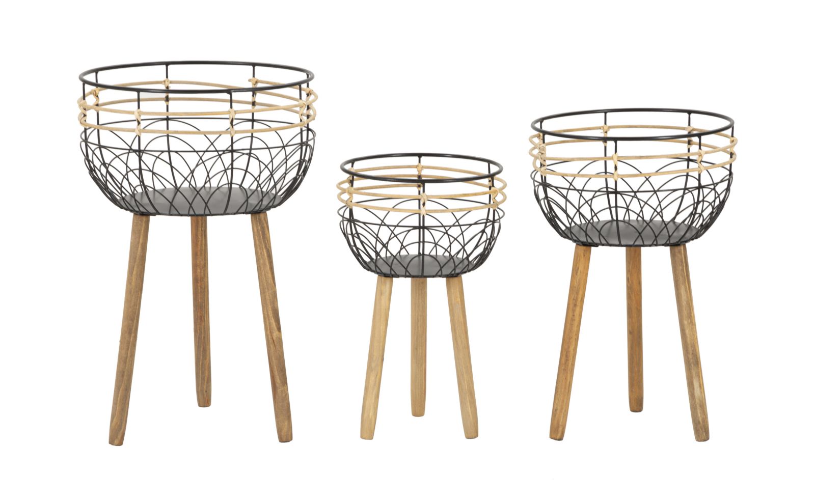 VASE HOLDER OPORTO SET 3PCS CM Ø 35X54,5-30X48-25X41,5
