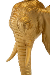 Lampe de sol éléphant métal noir abat-jour tissu noir décoratif