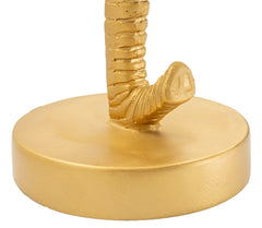 Lampe de table tête d'éléphant métal noir et abat-jour tissu noir