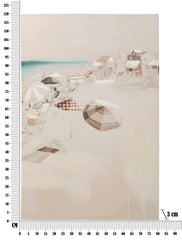 Impression sur toile plage cadre en bois