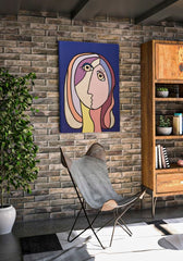 Impression murale double face Cubisme cadre en bois couleurs vives