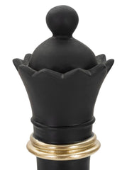 Sculpture Reine Échecs Noir et Or