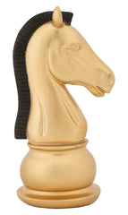 Sculpture Cheval doré bordure noire
