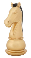 Sculpture Cheval doré bordure noire