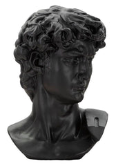 Statue tête d'homme noire finitions dorées