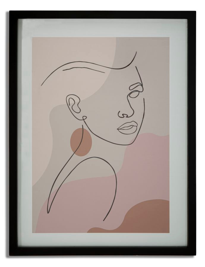 Sello con marco Cara Minimalista en colores suaves