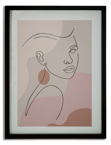 Sello con marco Cara Minimalista en colores suaves