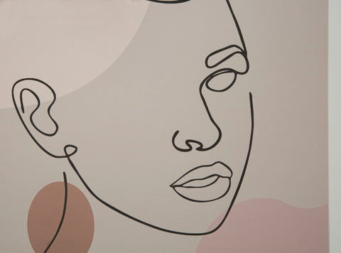Sello con marco Cara Minimalista en colores suaves