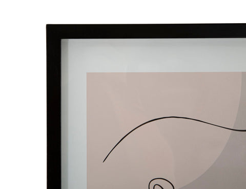 Sello con marco Cara Minimalista en colores suaves