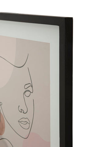 Sello con marco Cara Minimalista en colores suaves