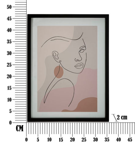 Sello con marco Cara Minimalista en colores suaves