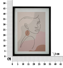Tampon avec cadre Visage Minimaliste en couleurs douces
