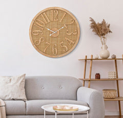 Horloge murale ronde Boho tissages raffinés