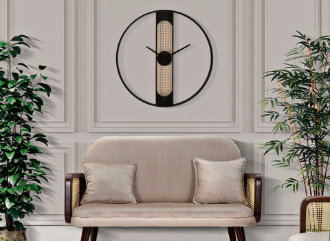 Reloj de pared redondo Ribby Cannage de Viena