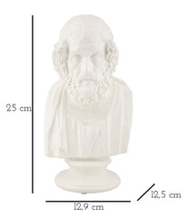 Statue Buste Sage Blanc