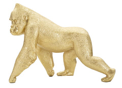 Décor statue Gorille doré