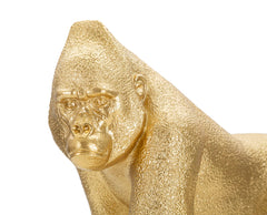 Décor statue Gorille doré